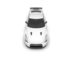 White sport car on transparent background. 3d rendering - illustration png