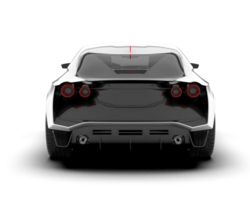 White sport car on transparent background. 3d rendering - illustration png