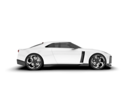 White sport car on transparent background. 3d rendering - illustration png