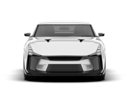 blanc sport voiture sur transparent Contexte. 3d le rendu - illustration png