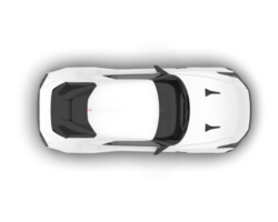 White sport car on transparent background. 3d rendering - illustration png