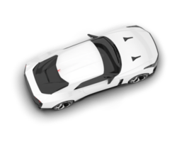 blanc sport voiture sur transparent Contexte. 3d le rendu - illustration png