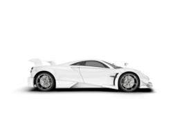 White sport car on transparent background. 3d rendering - illustration png