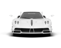 blanc sport voiture sur transparent Contexte. 3d le rendu - illustration png