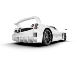 wit sport auto Aan transparant achtergrond. 3d renderen - illustratie png