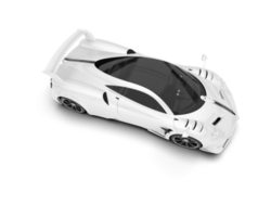 blanco deporte coche en transparente antecedentes. 3d representación - ilustración png