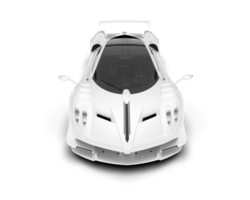 White sport car on transparent background. 3d rendering - illustration png