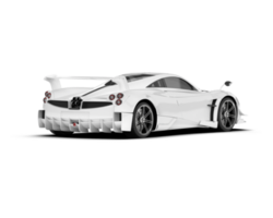 White sport car on transparent background. 3d rendering - illustration png