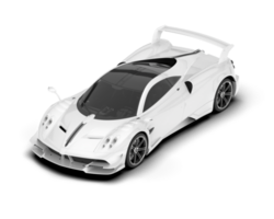 White sport car on transparent background. 3d rendering - illustration png