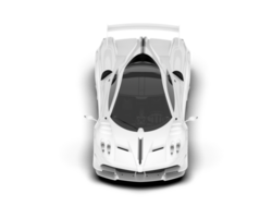 White sport car on transparent background. 3d rendering - illustration png