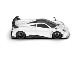 White sport car on transparent background. 3d rendering - illustration png