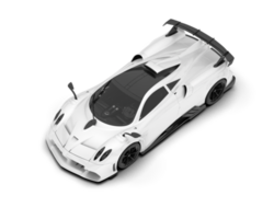 White sport car on transparent background. 3d rendering - illustration png