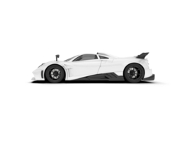 White sport car on transparent background. 3d rendering - illustration png