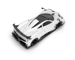 blanc sport voiture sur transparent Contexte. 3d le rendu - illustration png