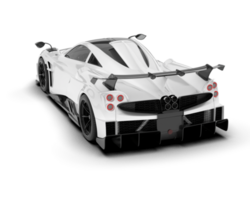 wit sport auto Aan transparant achtergrond. 3d renderen - illustratie png