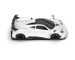 White sport car on transparent background. 3d rendering - illustration png