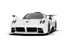 White sport car on transparent background. 3d rendering - illustration png