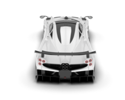 White sport car on transparent background. 3d rendering - illustration png