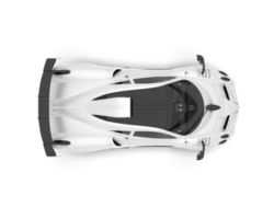 White sport car on transparent background. 3d rendering - illustration png