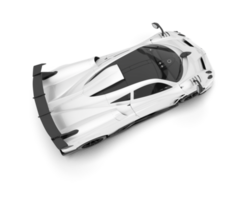 White sport car on transparent background. 3d rendering - illustration png