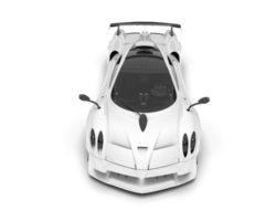White sport car on transparent background. 3d rendering - illustration png
