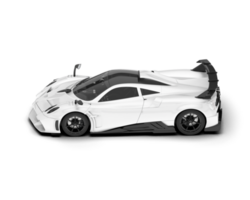 White sport car on transparent background. 3d rendering - illustration png
