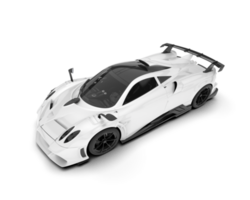 blanc sport voiture sur transparent Contexte. 3d le rendu - illustration png