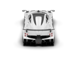 White sport car on transparent background. 3d rendering - illustration png