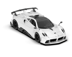 White sport car on transparent background. 3d rendering - illustration png