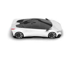 White sport car on transparent background. 3d rendering - illustration png