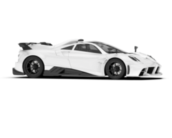 blanc sport voiture sur transparent Contexte. 3d le rendu - illustration png