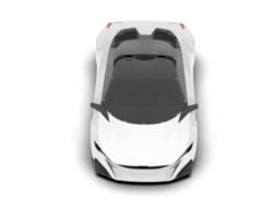 White sport car on transparent background. 3d rendering - illustration png