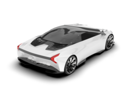 White sport car on transparent background. 3d rendering - illustration png