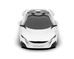 White sport car on transparent background. 3d rendering - illustration png