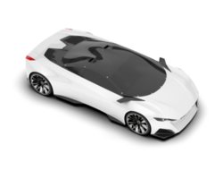 White sport car on transparent background. 3d rendering - illustration png