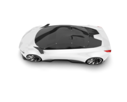 White sport car on transparent background. 3d rendering - illustration png