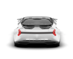 White sport car on transparent background. 3d rendering - illustration png