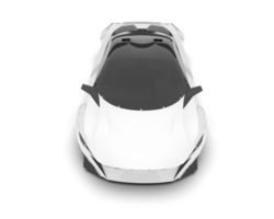 White sport car on transparent background. 3d rendering - illustration png