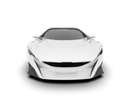 blanco deporte coche en transparente antecedentes. 3d representación - ilustración png