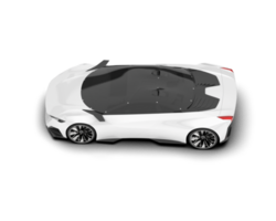 White sport car on transparent background. 3d rendering - illustration png