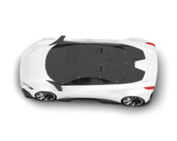 White sport car on transparent background. 3d rendering - illustration png