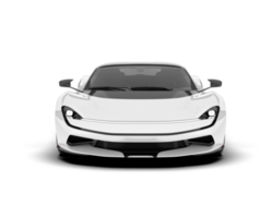 White sport car on transparent background. 3d rendering - illustration png