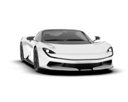 White sport car on transparent background. 3d rendering - illustration png