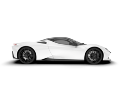 White sport car on transparent background. 3d rendering - illustration png