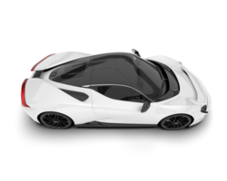 branco esporte carro em transparente fundo. 3d Renderização - ilustração png