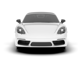 White sport car on transparent background. 3d rendering - illustration png