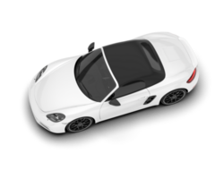 White sport car on transparent background. 3d rendering - illustration png