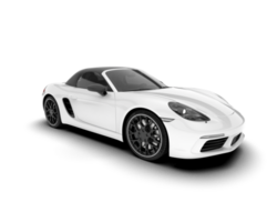 White sport car on transparent background. 3d rendering - illustration png