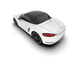 White sport car on transparent background. 3d rendering - illustration png