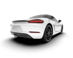 White sport car on transparent background. 3d rendering - illustration png